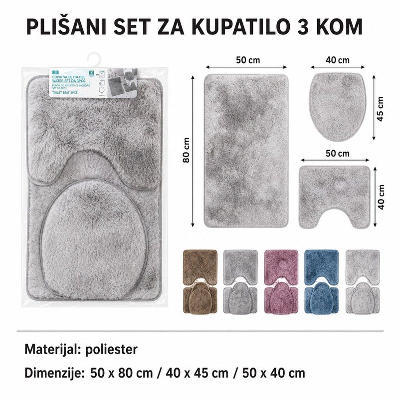 KMT Trodelni set prostirka za wc 803861