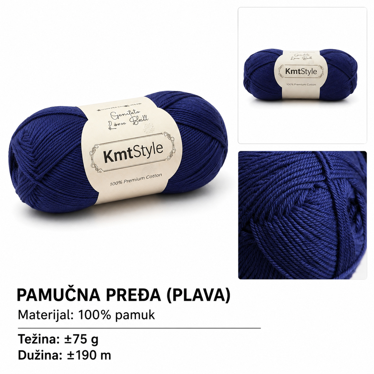KMT Premium pamučna plava 809669