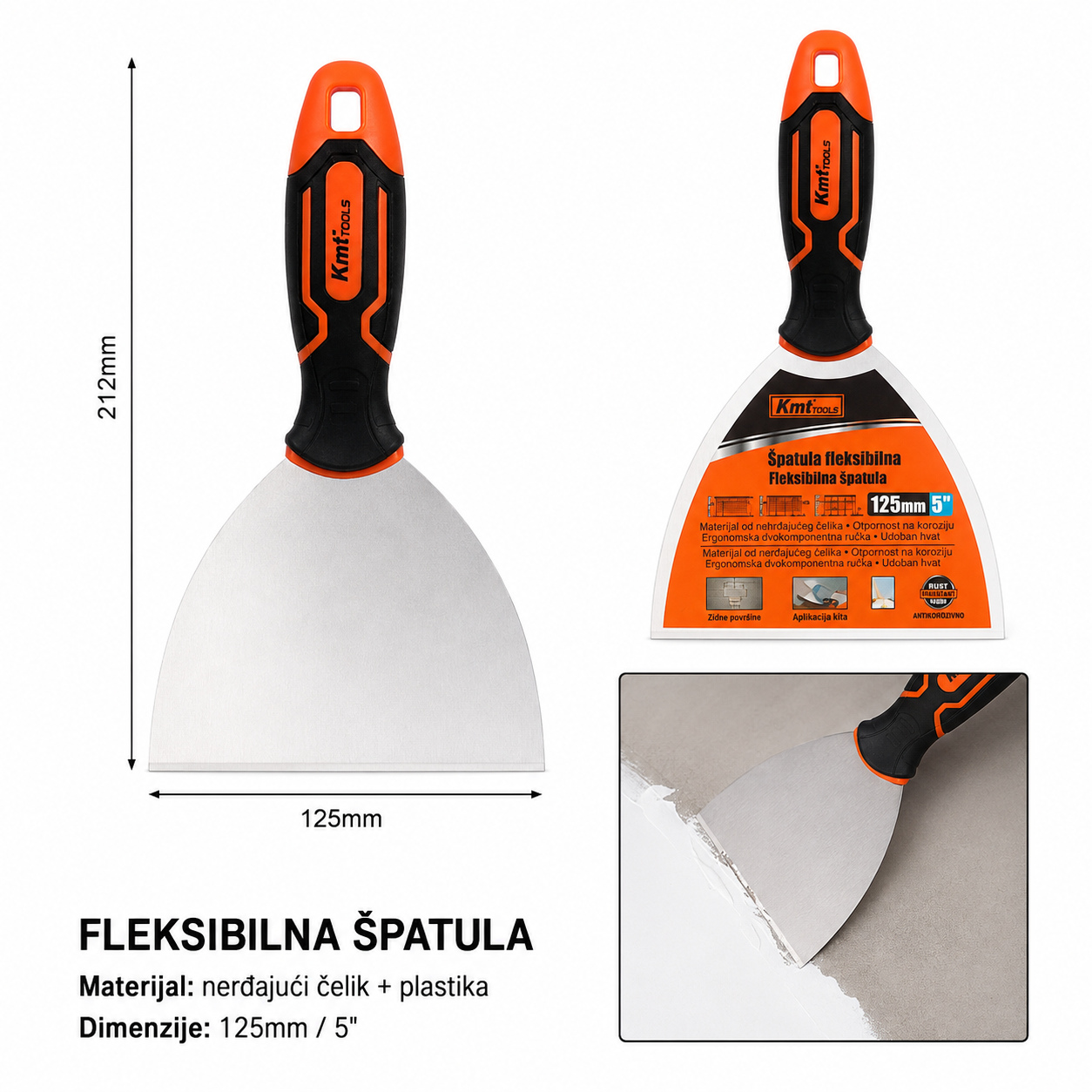 KMT Dvobojni plastični daska za drvena drška špahtla 9362481