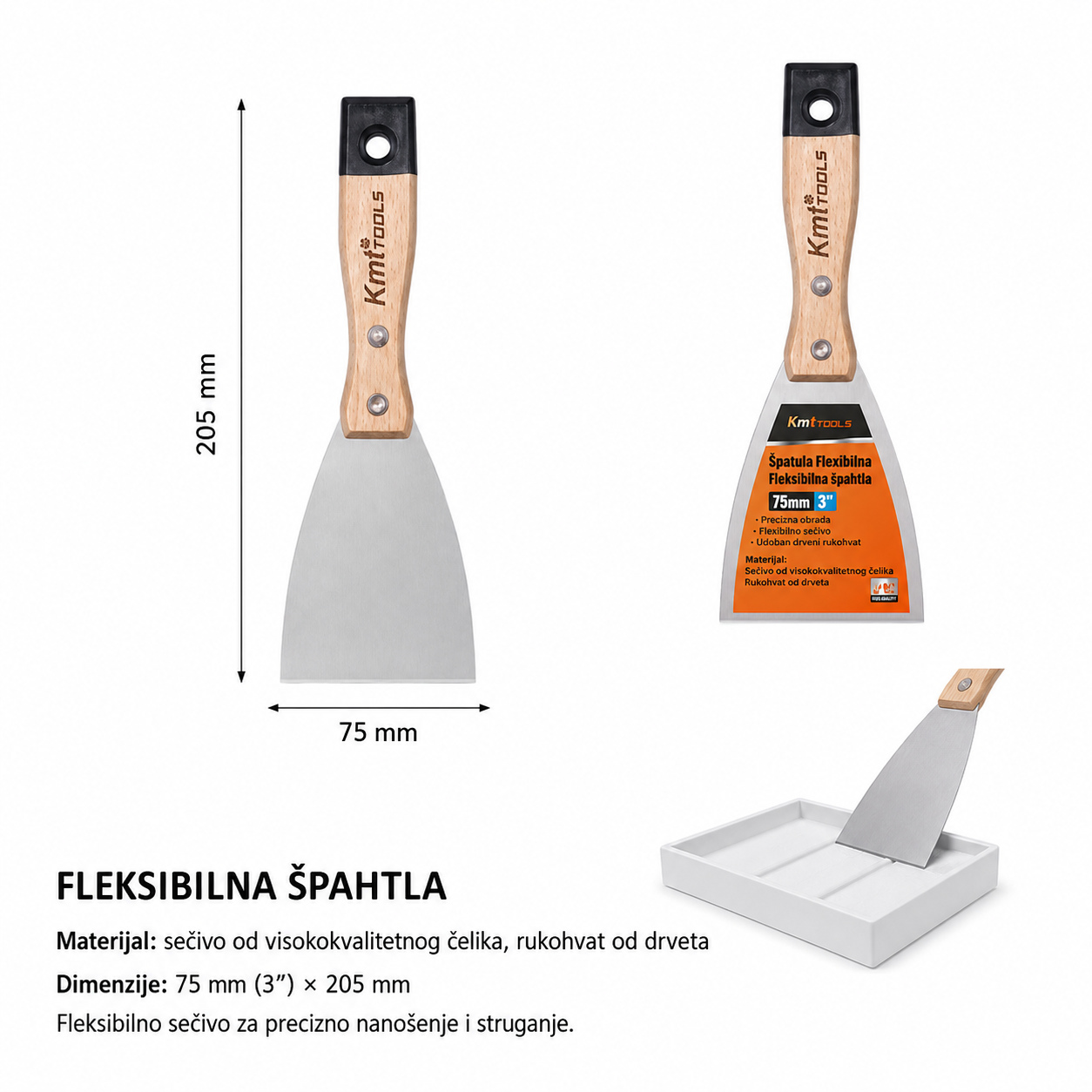 KMT Drvena drška špahtla 9362486