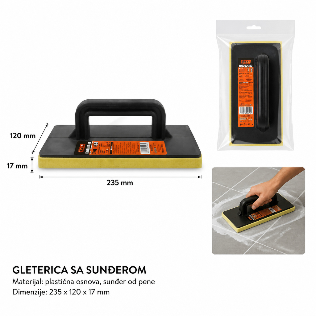 KMT Plastična blatobran za bicikl crna drška 9362506