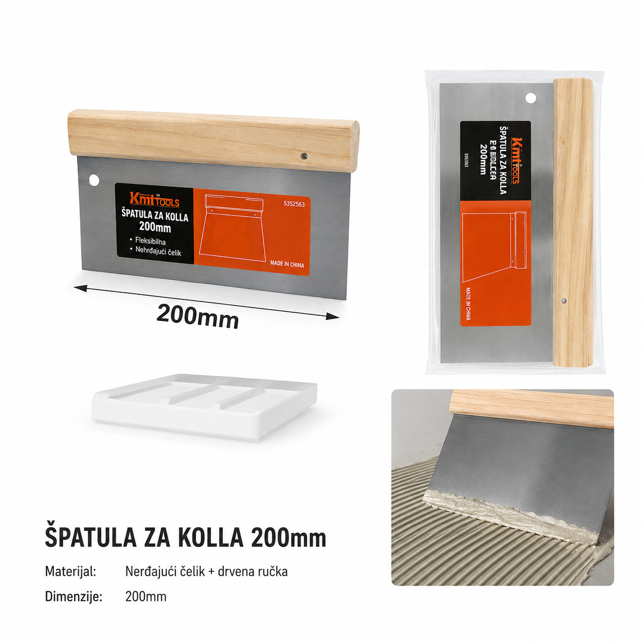 KMT Drvena drška silikonska špatula 9362563