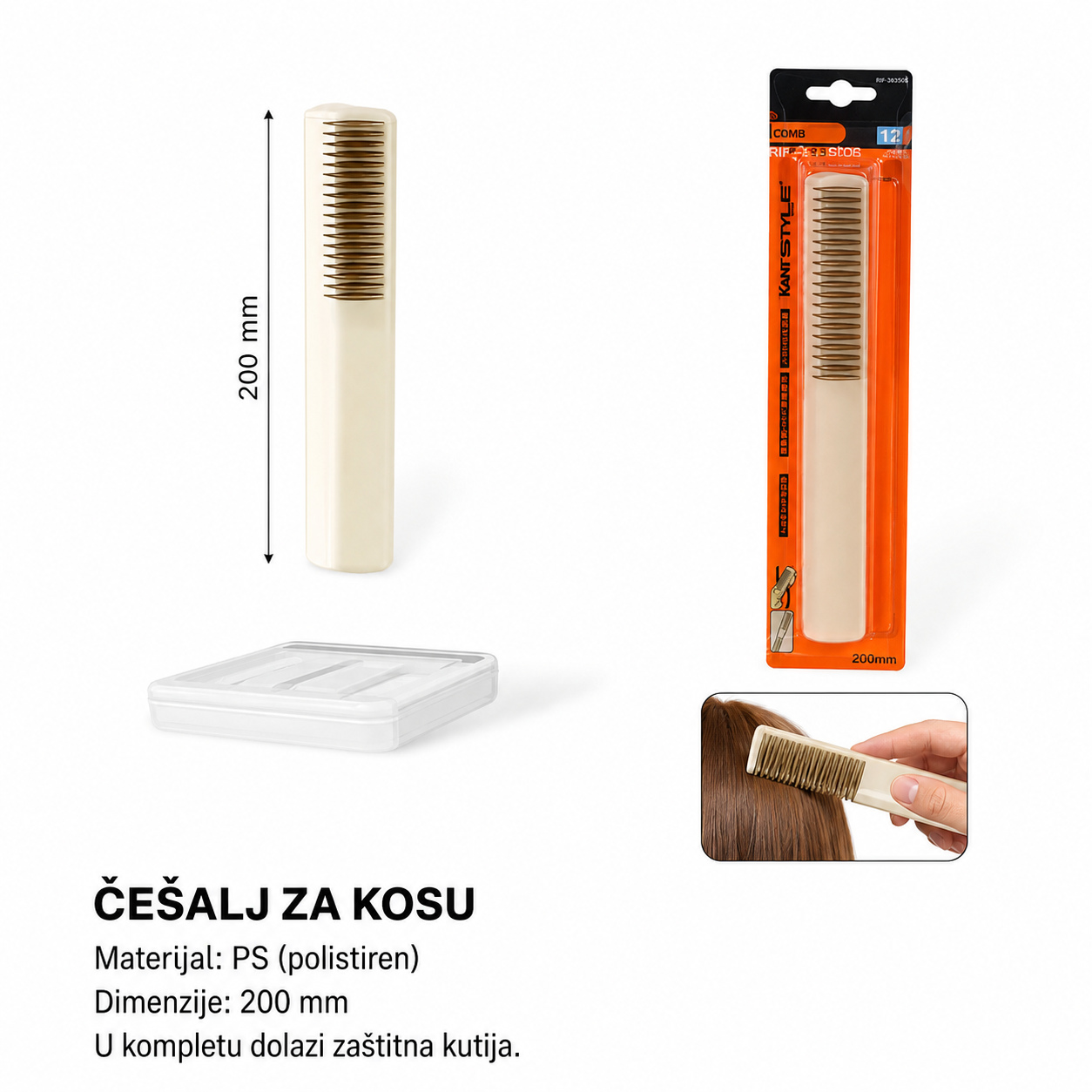 KMT Drvena drška čelika četka ukrasni ekseri 9363506