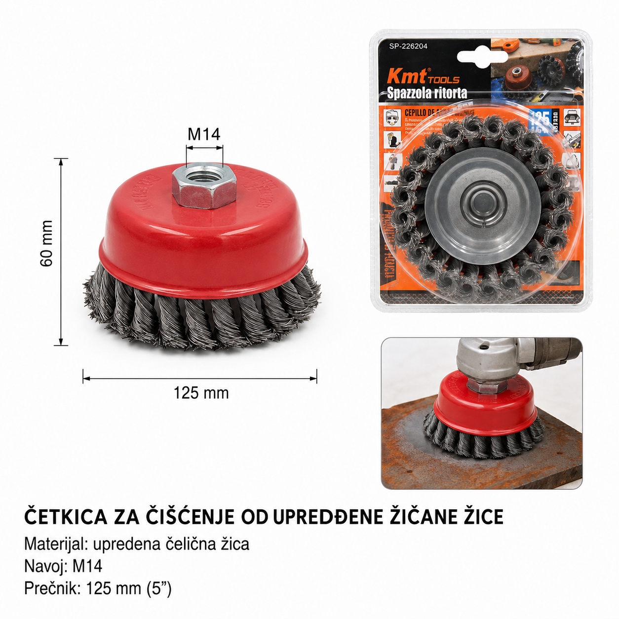 KMT Upletena žičana četka činija 9363540