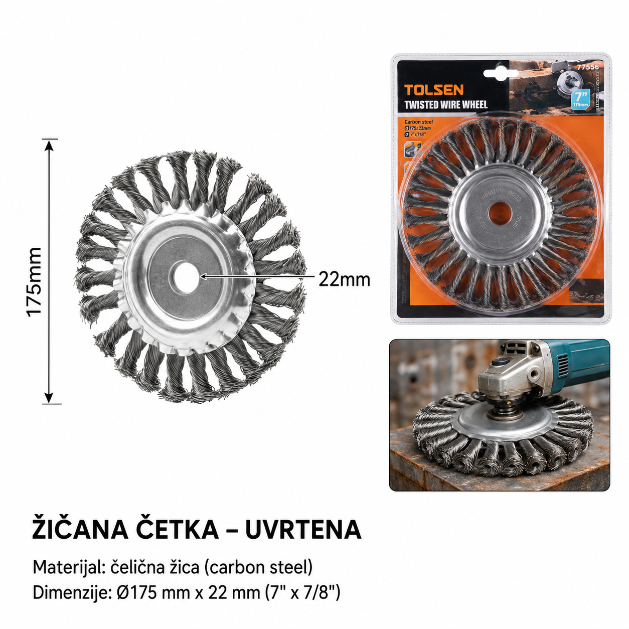 KMT Upletena žičana četka osigurač za čelika upletena žičana četka sa 9363548