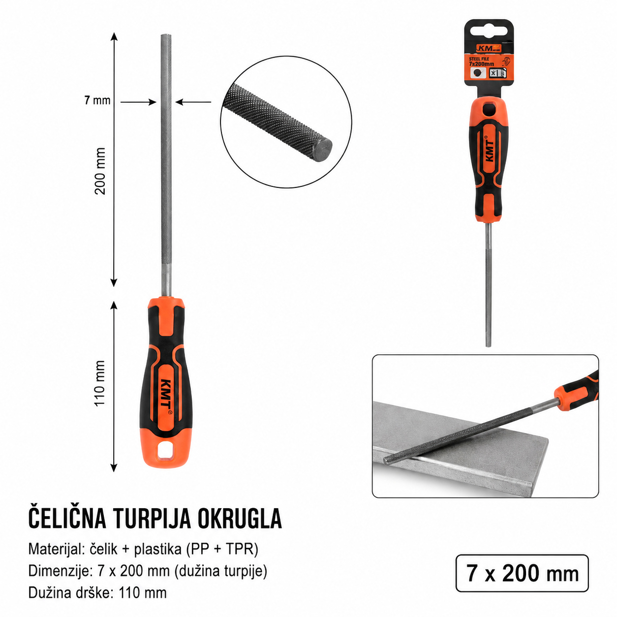 KMT Dvobojni drška okrugla nož 9363565
