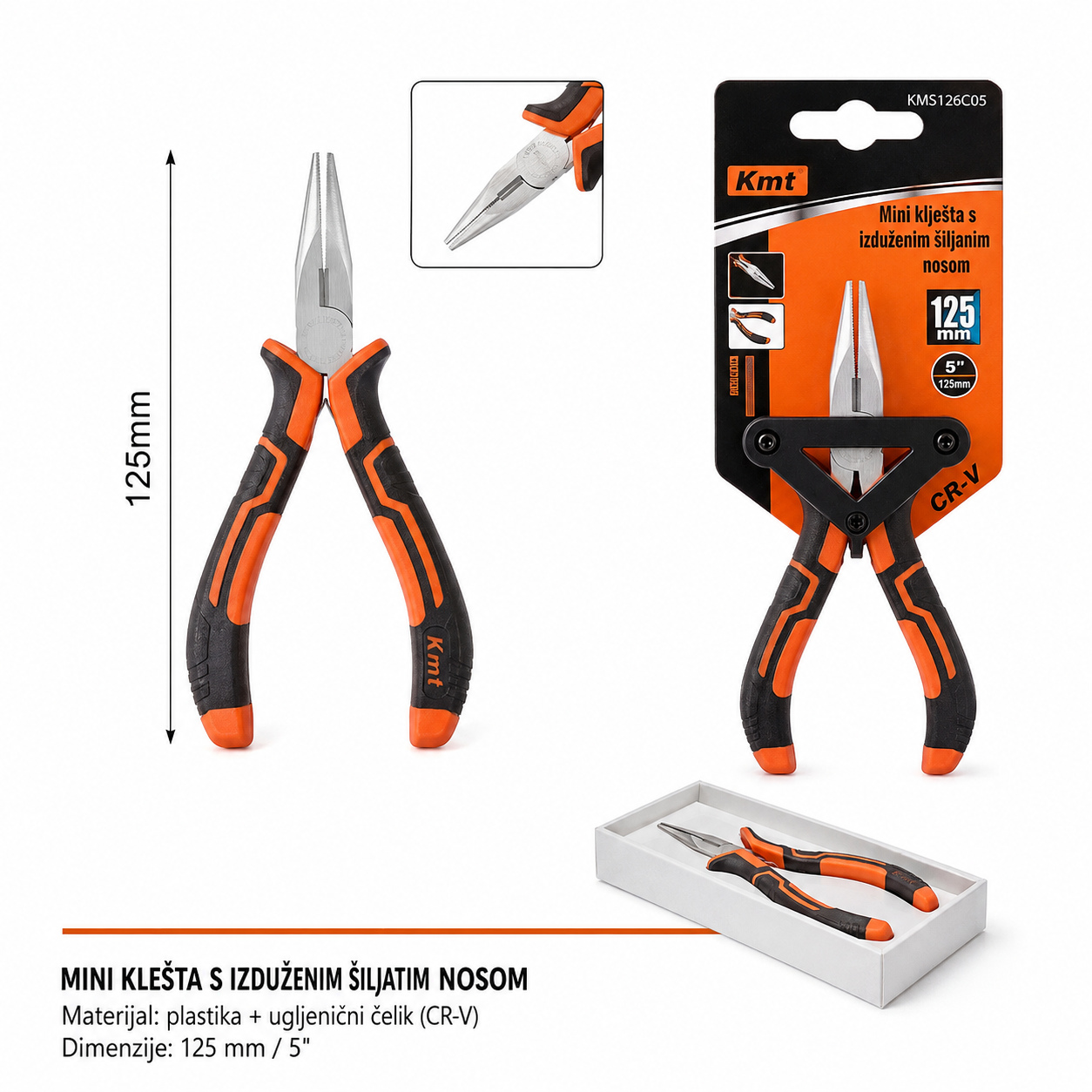 KMT Mini višenamenski špicasta klešta 9363616