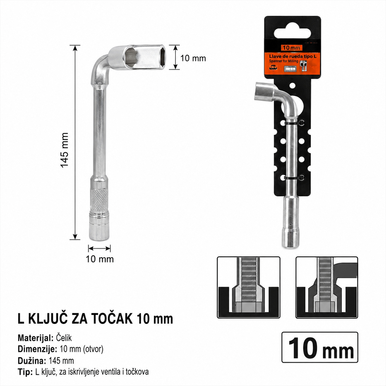 KMT L ključ sa glodanim vrhom 9363638