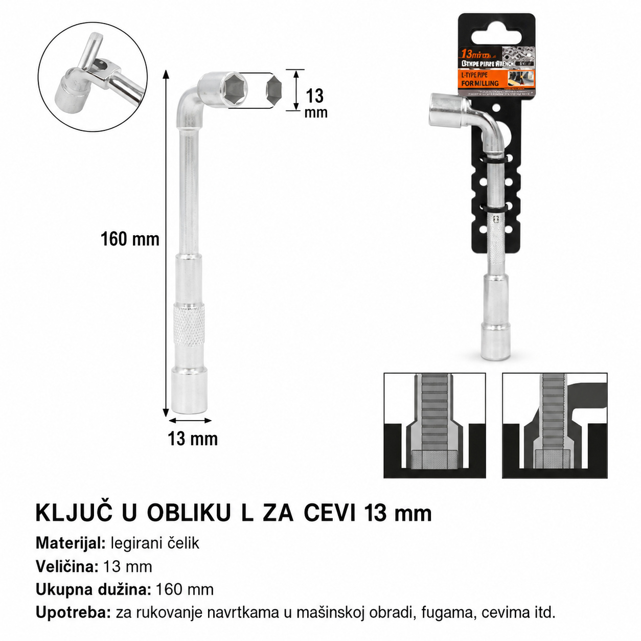 KMT L ključ sa glodanim vrhom 9363640