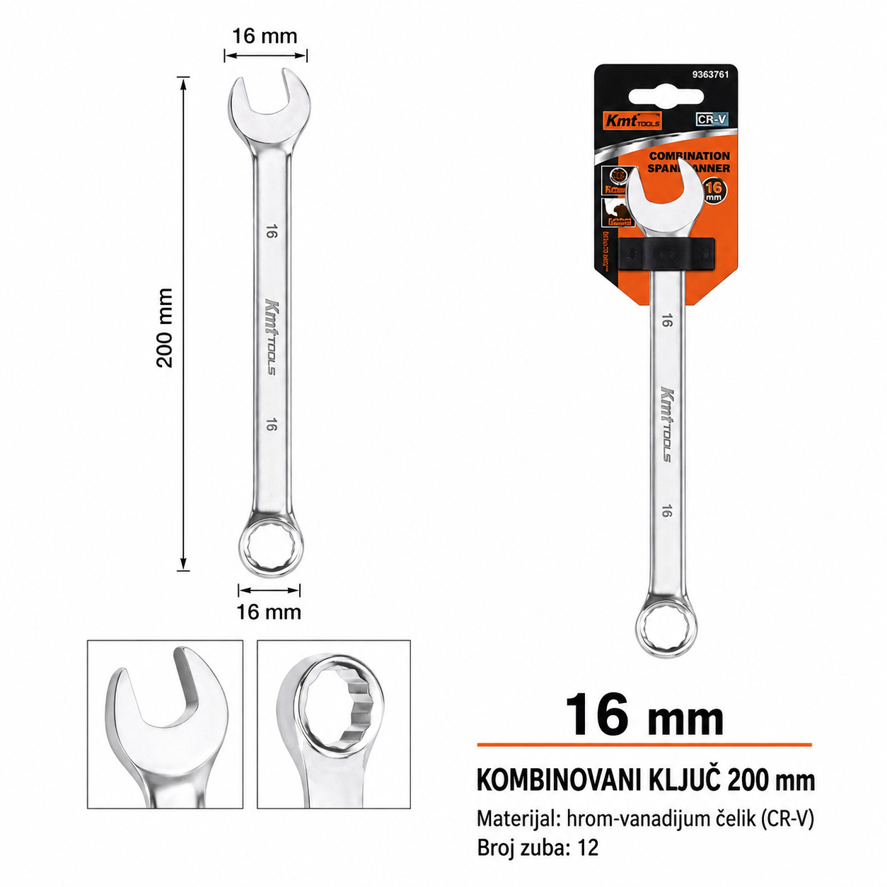 KMT Kombinovani ključ 9363761