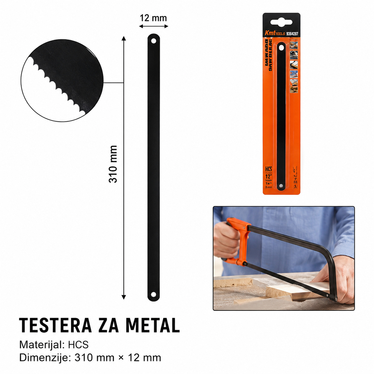 KMT Dvostrani list testere staklene perle jednobojni 9364287