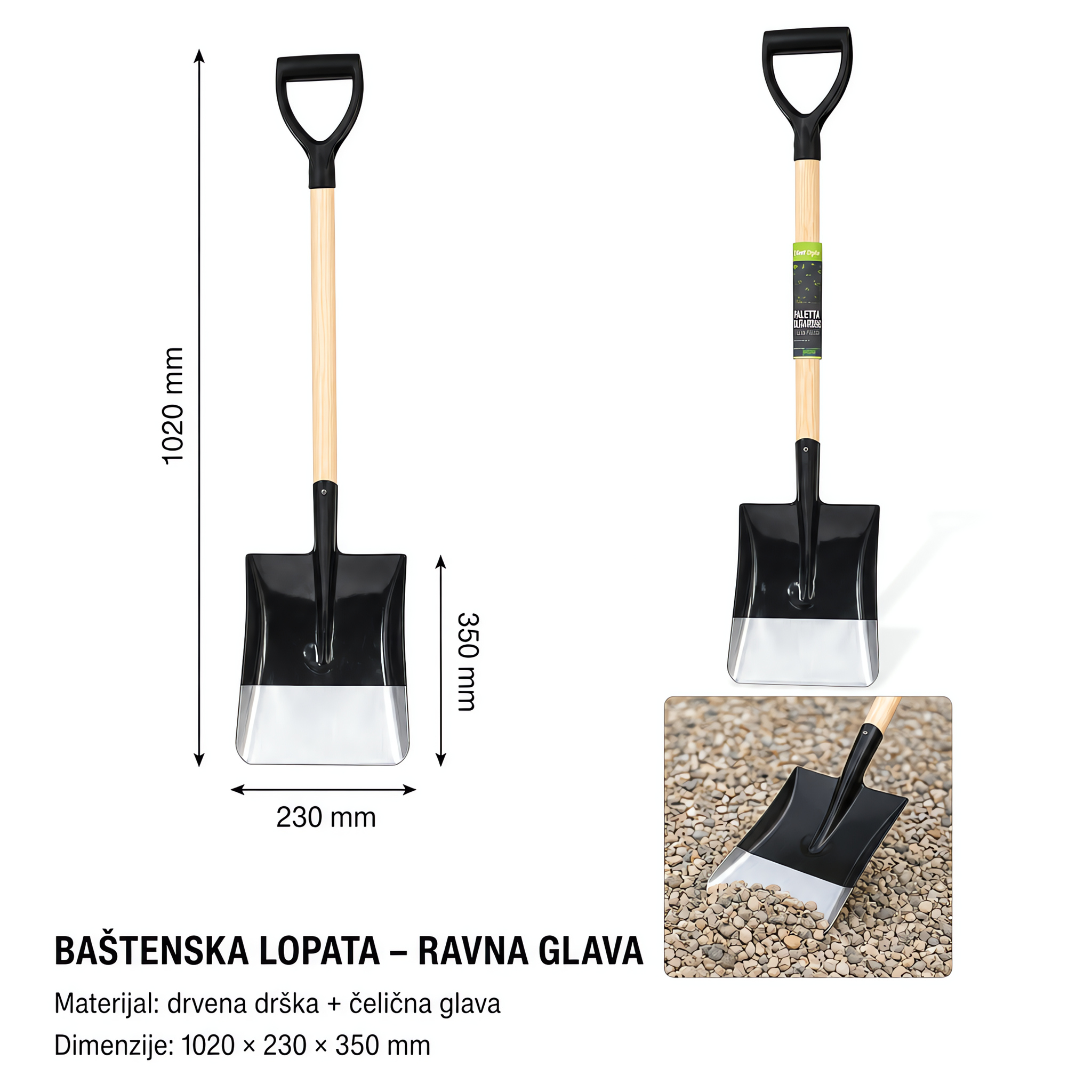 KMT Drvena drška gvozdena poluga ravna glava 9364362