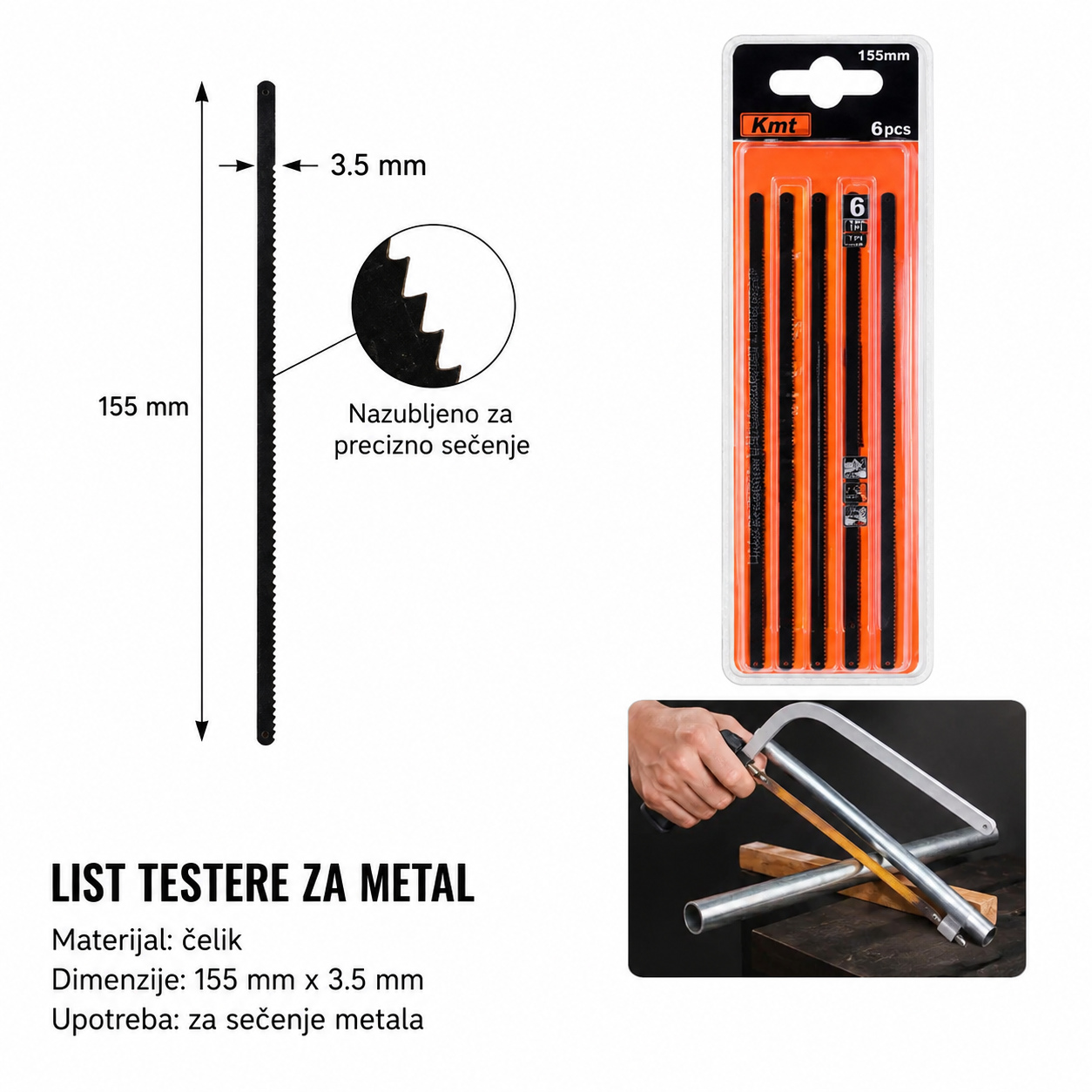 KMT Cvet dvostrani list testere 9364398