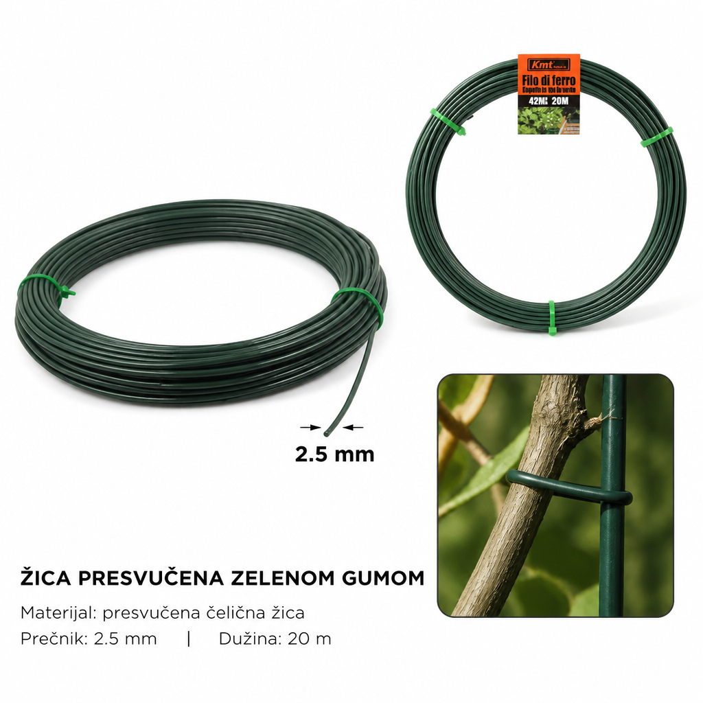 KMT Zeleni kožna torba gvozdena žica 9364509
