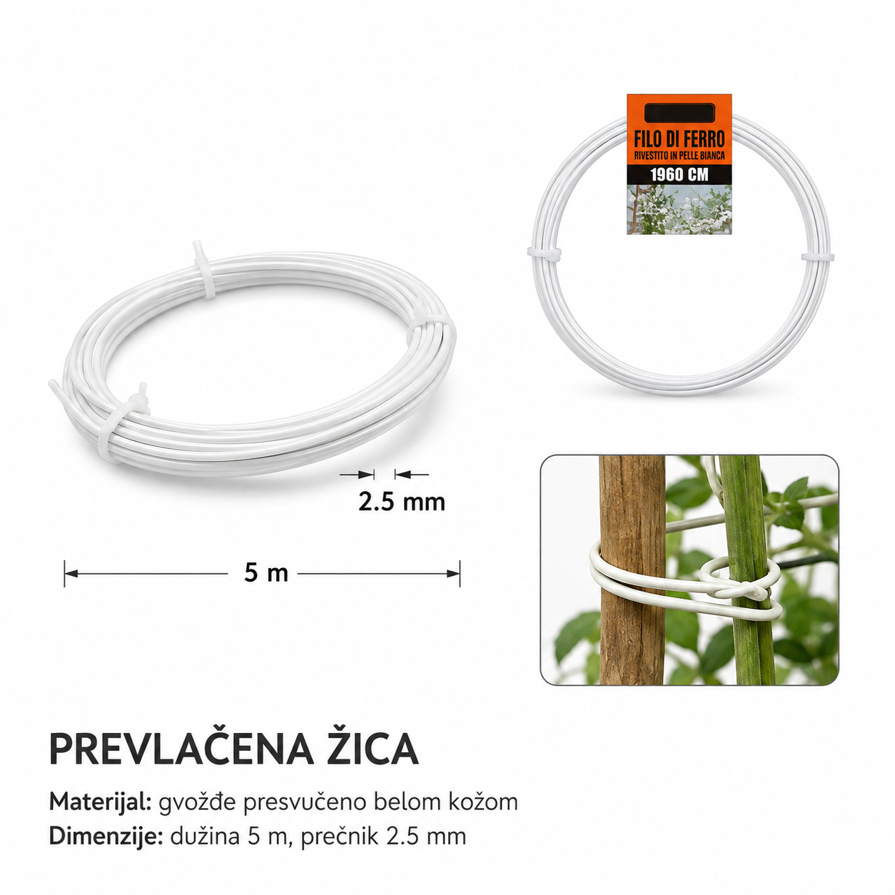 KMT Beli kožna torba gvozdena žica 9364511