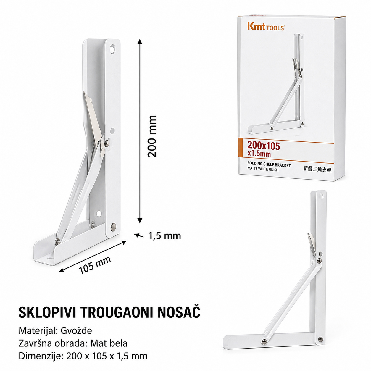 KMT Sklopiva trougaoni nosač 9364563