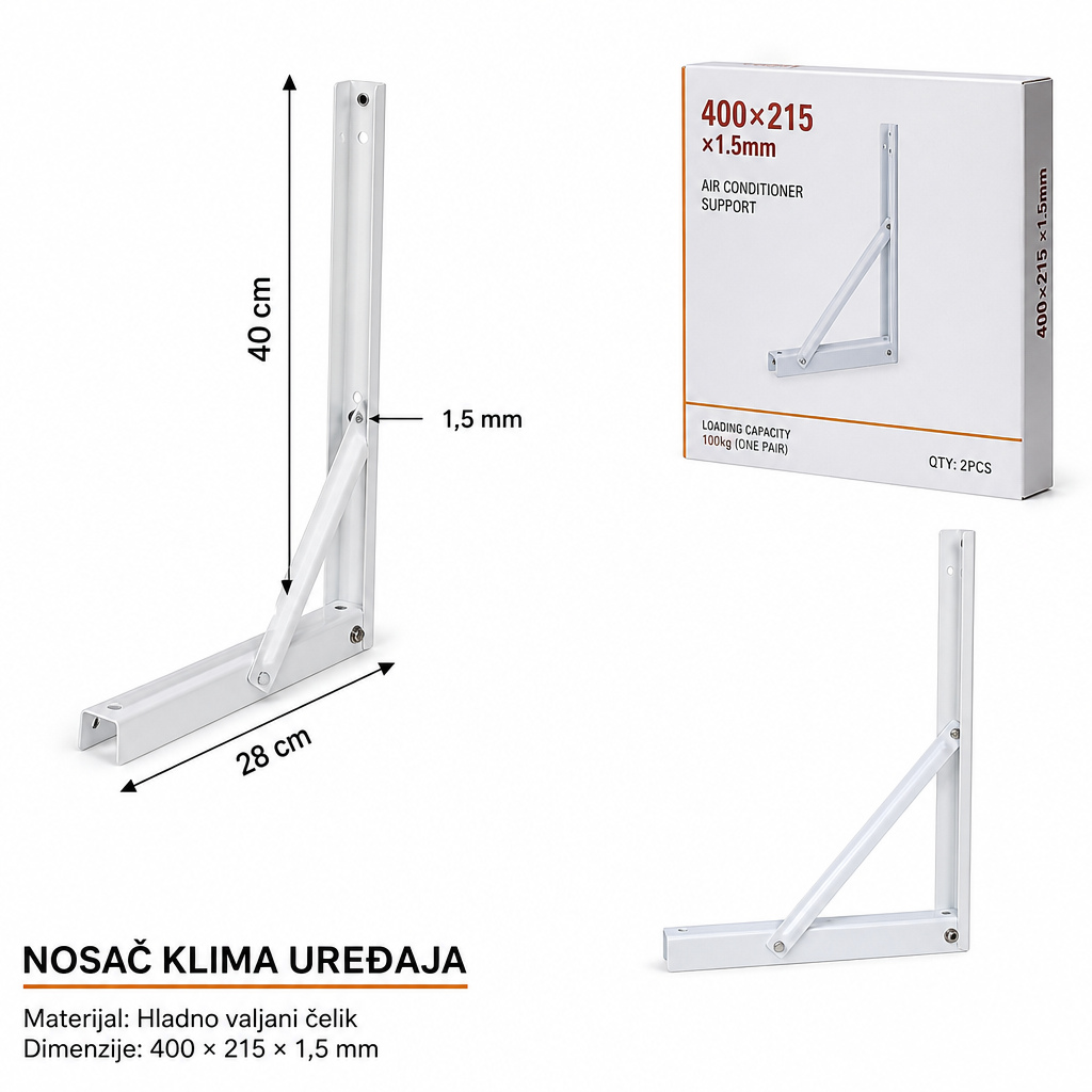 KMT Sklopiva trougaoni nosač 9364565