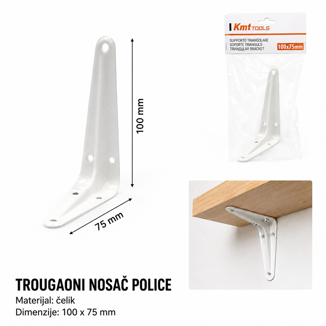 KMT Trougaoni nosač bela 9364577