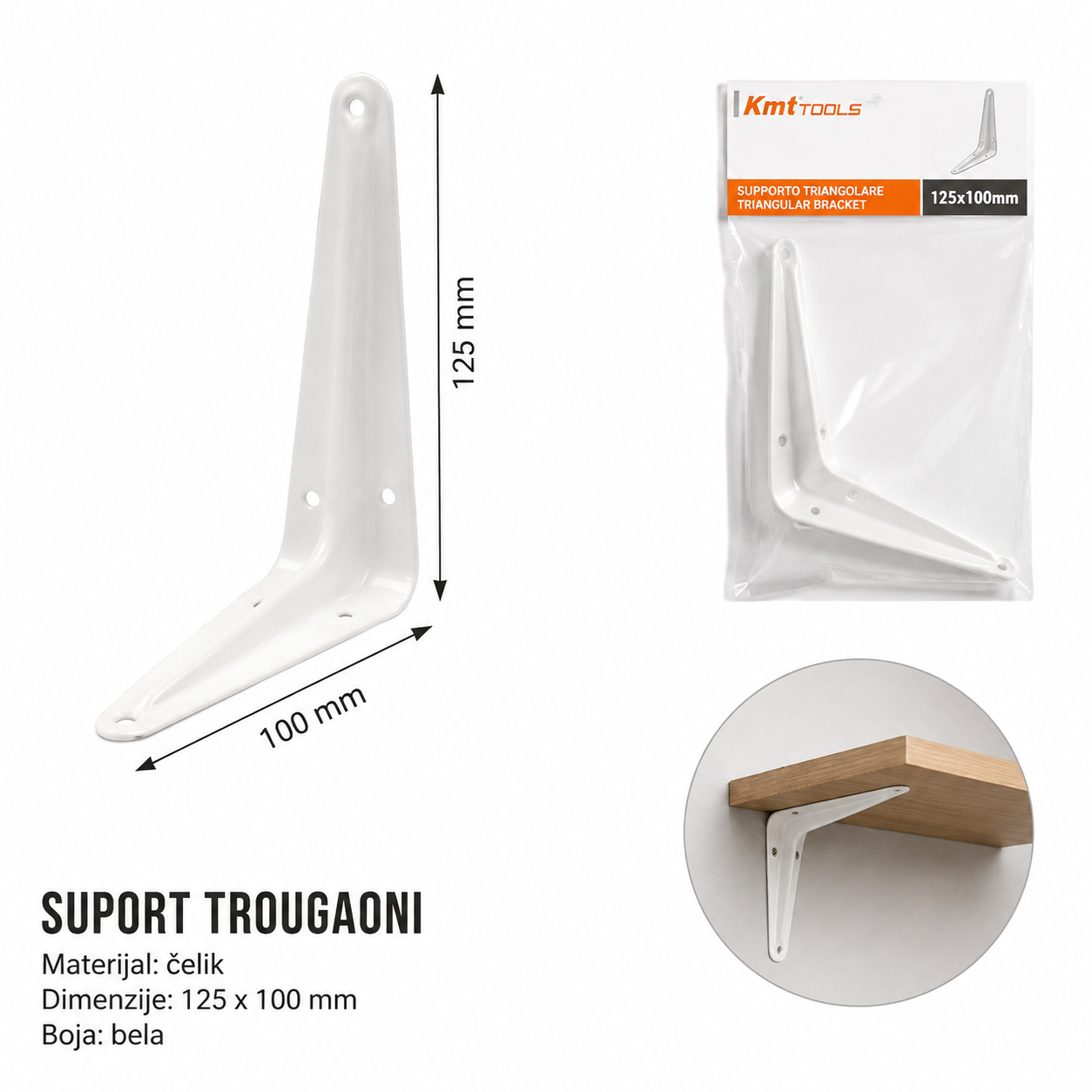 KMT Trougaoni nosač bela 9364578
