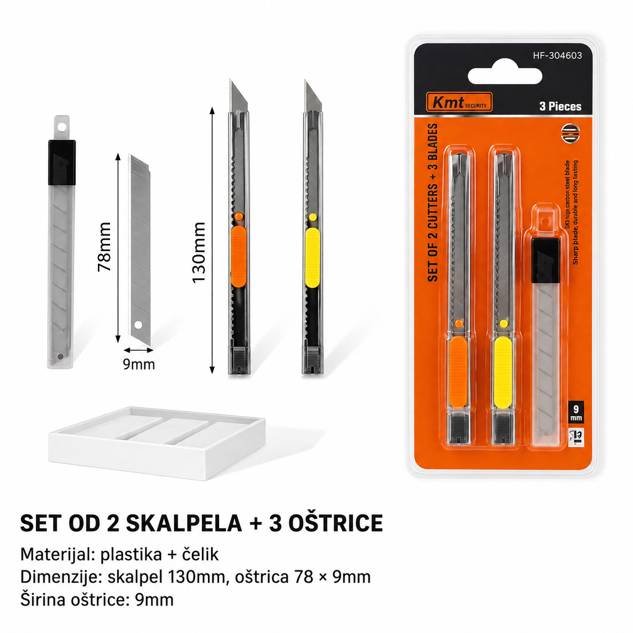 KMT Ceo metalni skalpel nož 3PCS sklopivi skalpel nož od 9364638