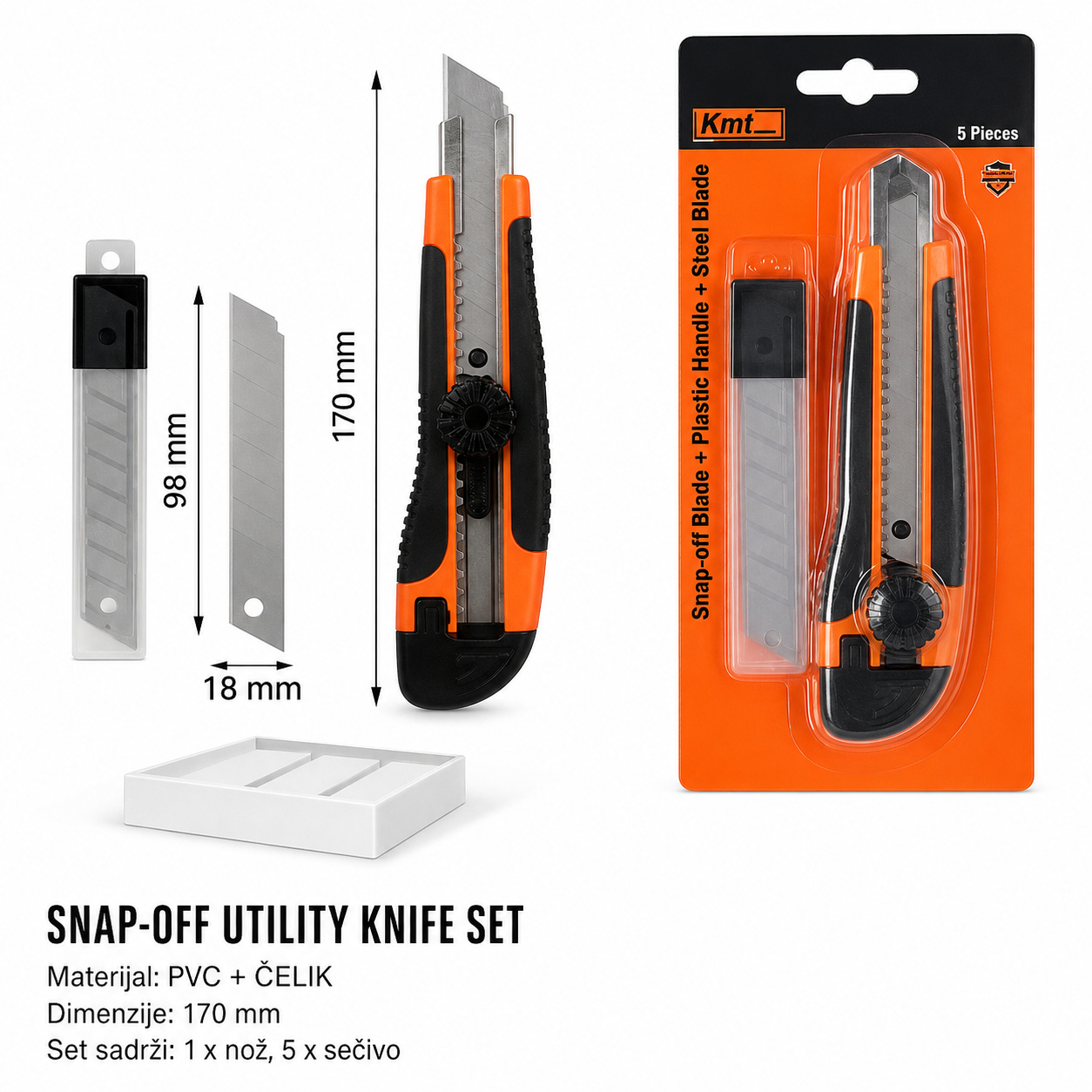 KMT Plastični skalpel nož E 5PCS sklopivi skalpel nož od 9364650