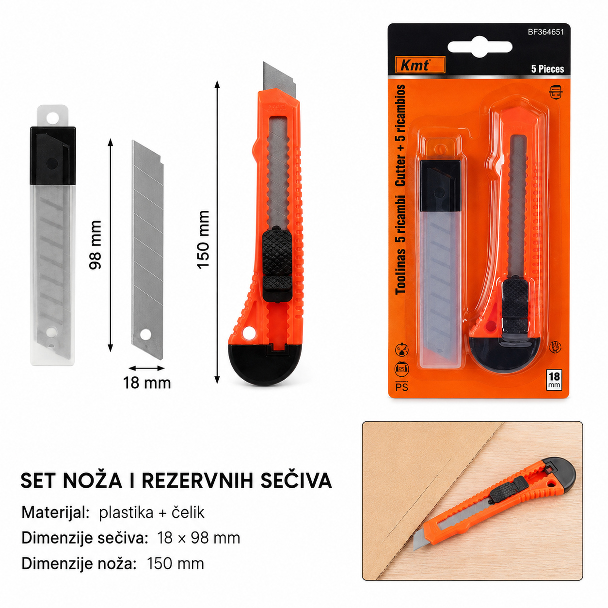 KMT Plastični skalpel nož A 5PCS sklopivi skalpel nož od 9364651