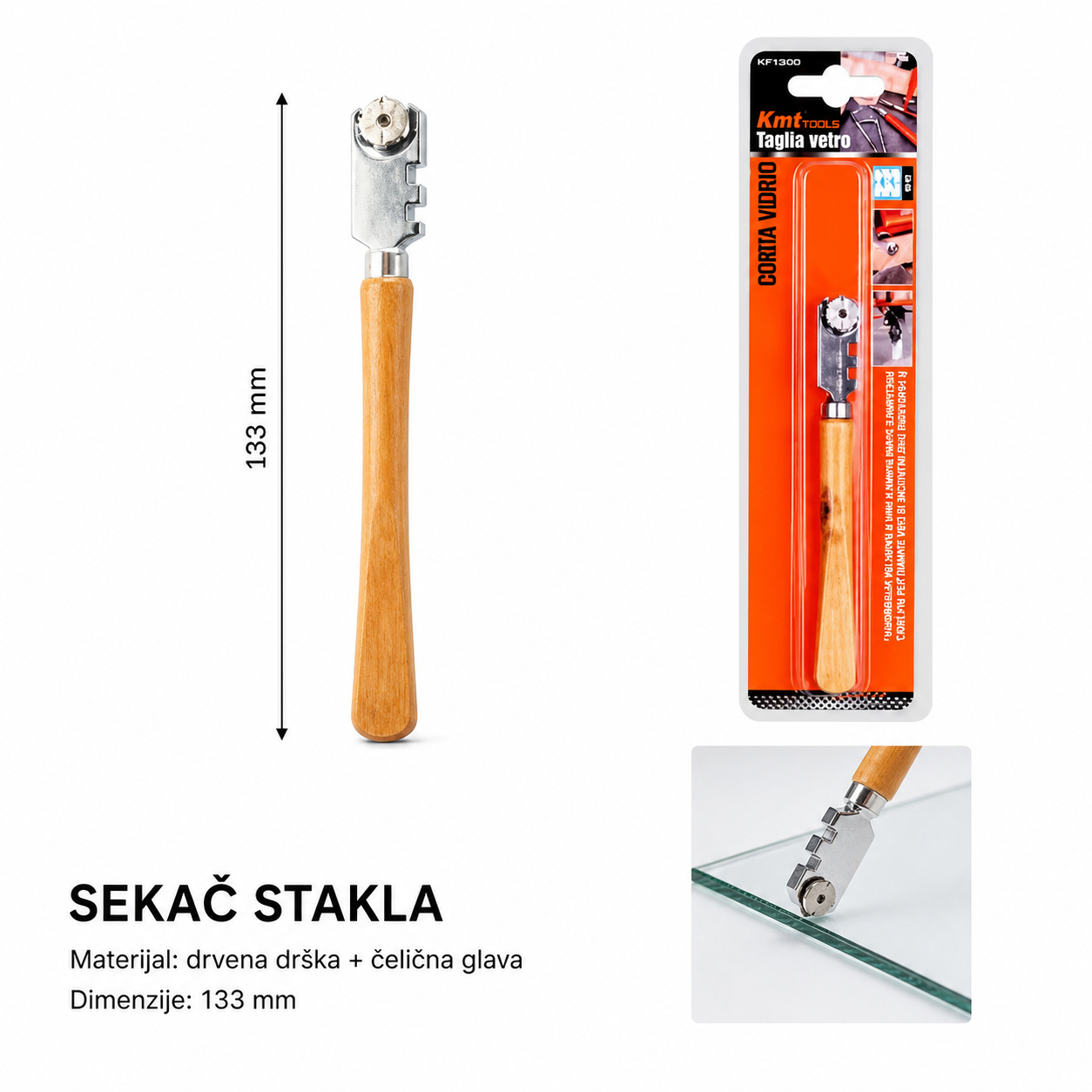 KMT Nemački tip drška staklena nož 9364663