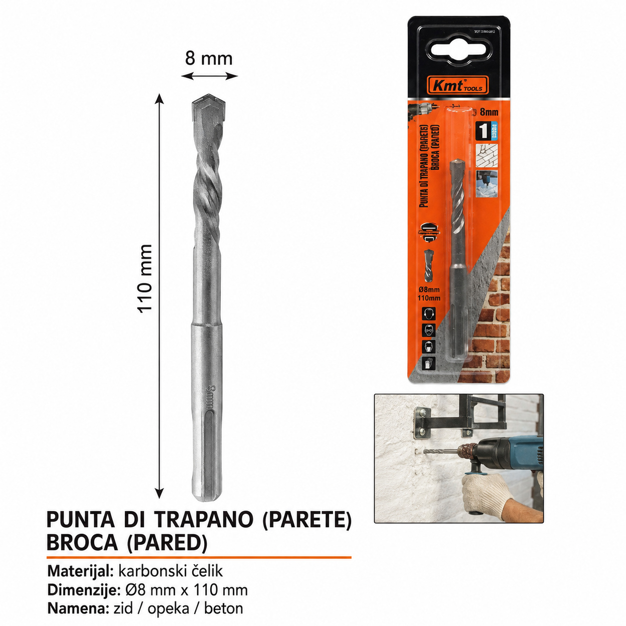 KMT Burgija za čekić bušilicu burgija za beton 9364681