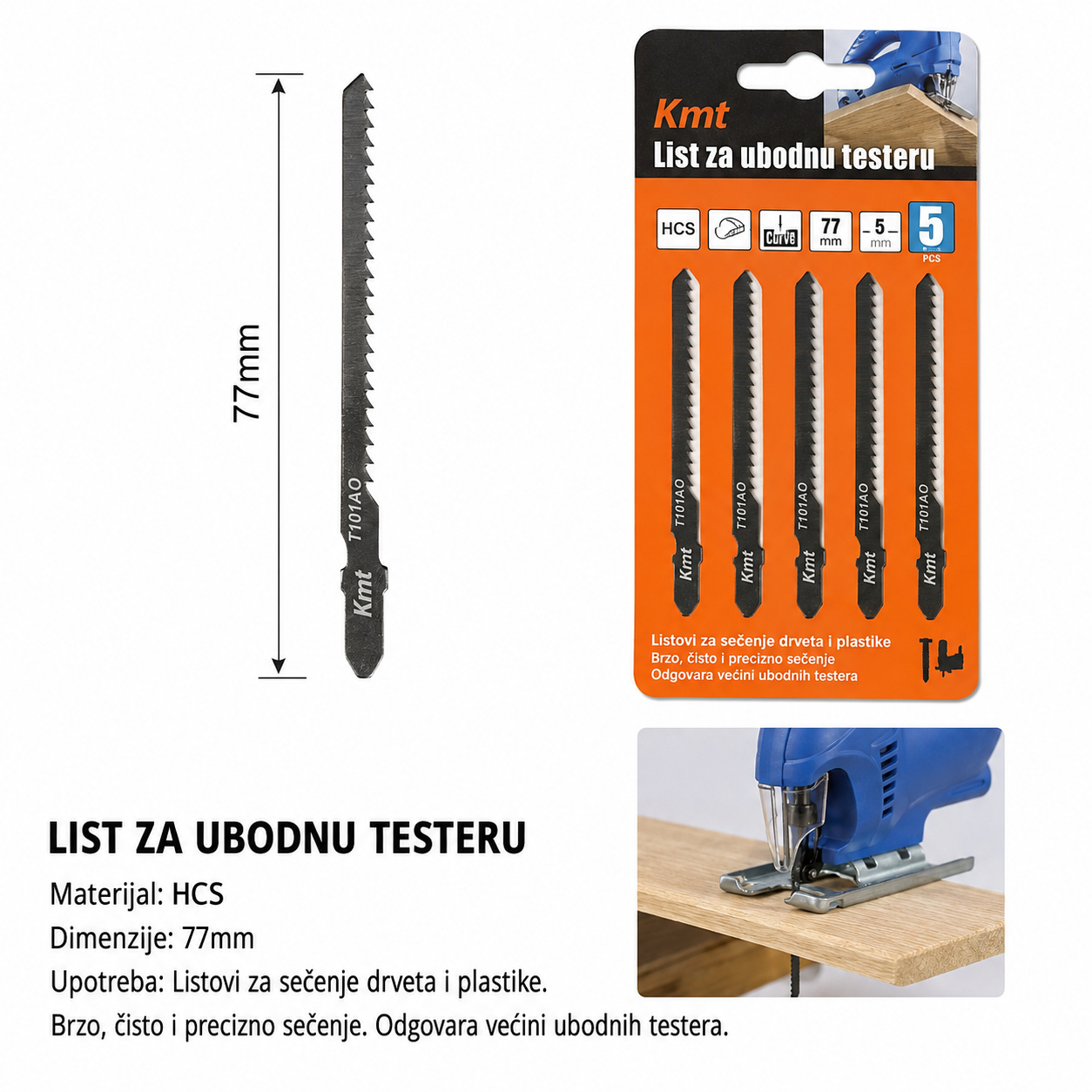 KMT Drvena za merenje telesne težine dvostrani list testere 9364719