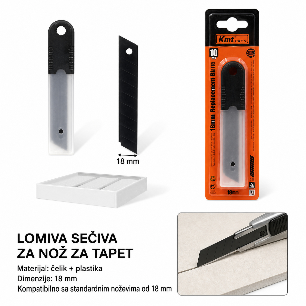 KMT Crna sklopivi skalpel nož od 9367530