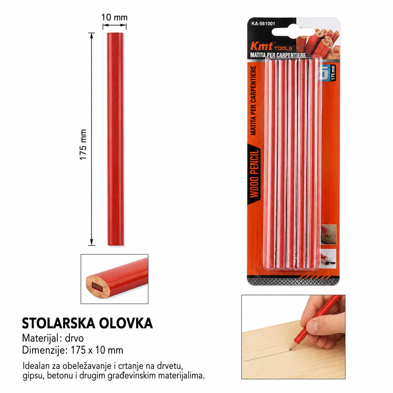 KMT Za drvo naoštrena olovka 9367595