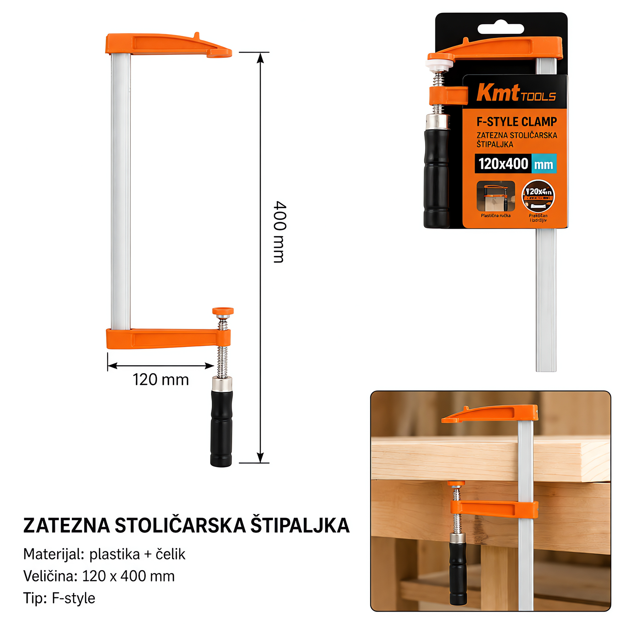 KMT Plastični drška štap za F za drvo 9367619-A