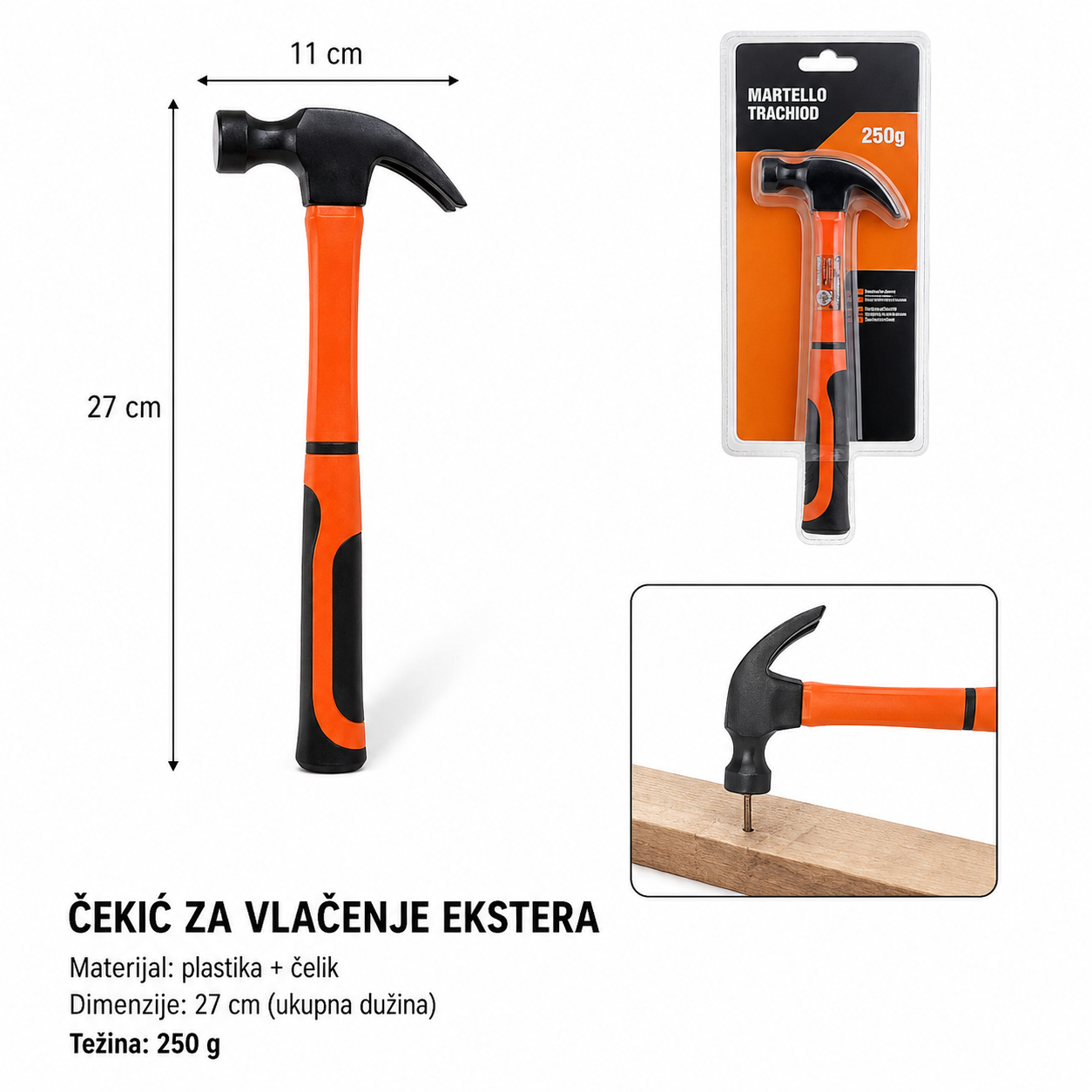 KMT Traka za prtljag plastična drška čekić 9367644