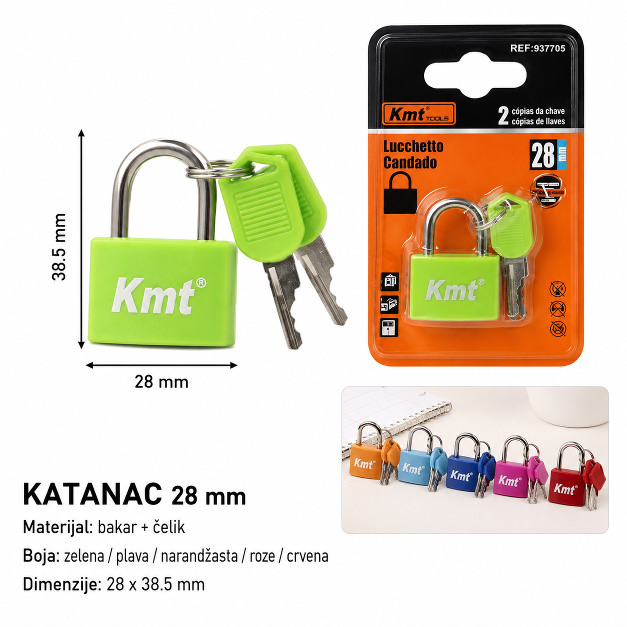 KMT Gumirani metar na uvlačenje brava 9367705