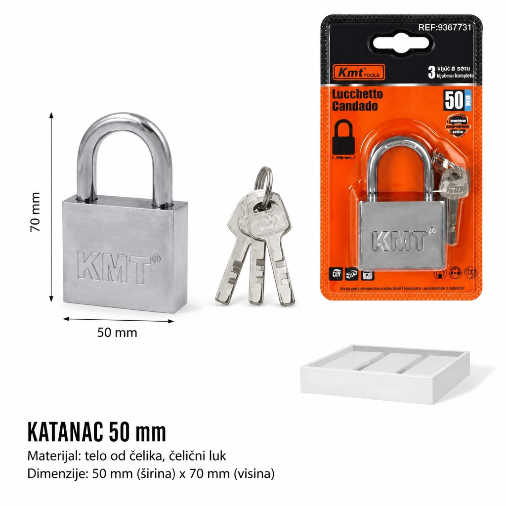KMT Četvrtasta brava 9367731