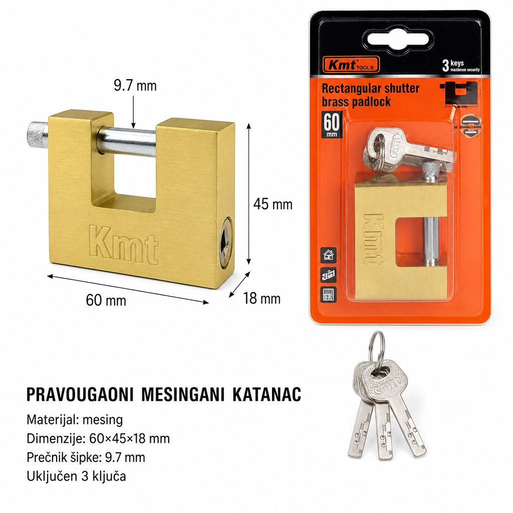 KMT Jedro za senčenje brava zlatna 9367762