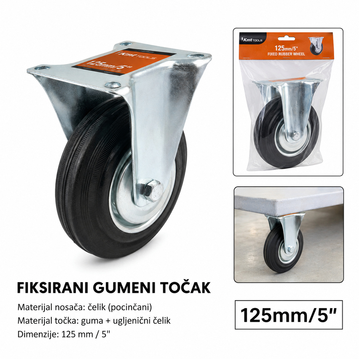 KMT Industrijski podni ventilator gumena četka za felne 9367799