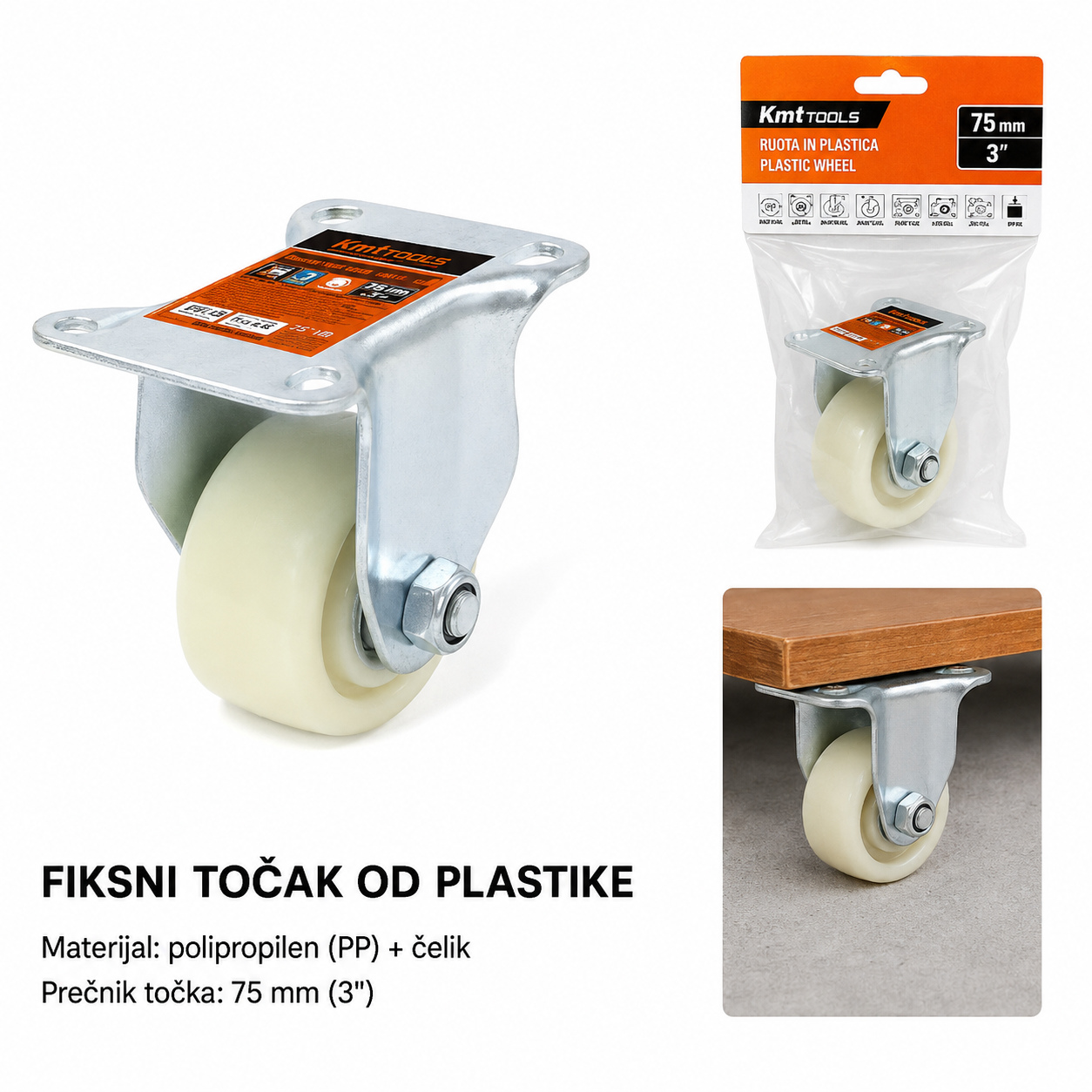 KMT Srednji tip osigurač vodootporni beli PP 9367872