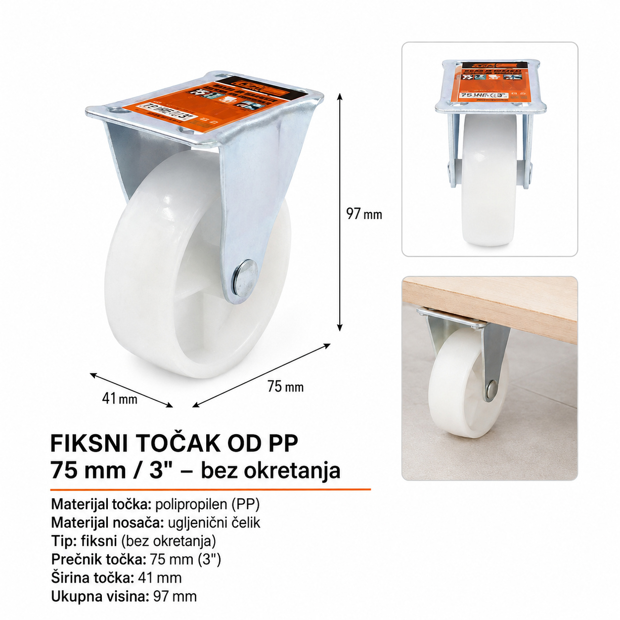 KMT Tip makaze za beli PP 9367887