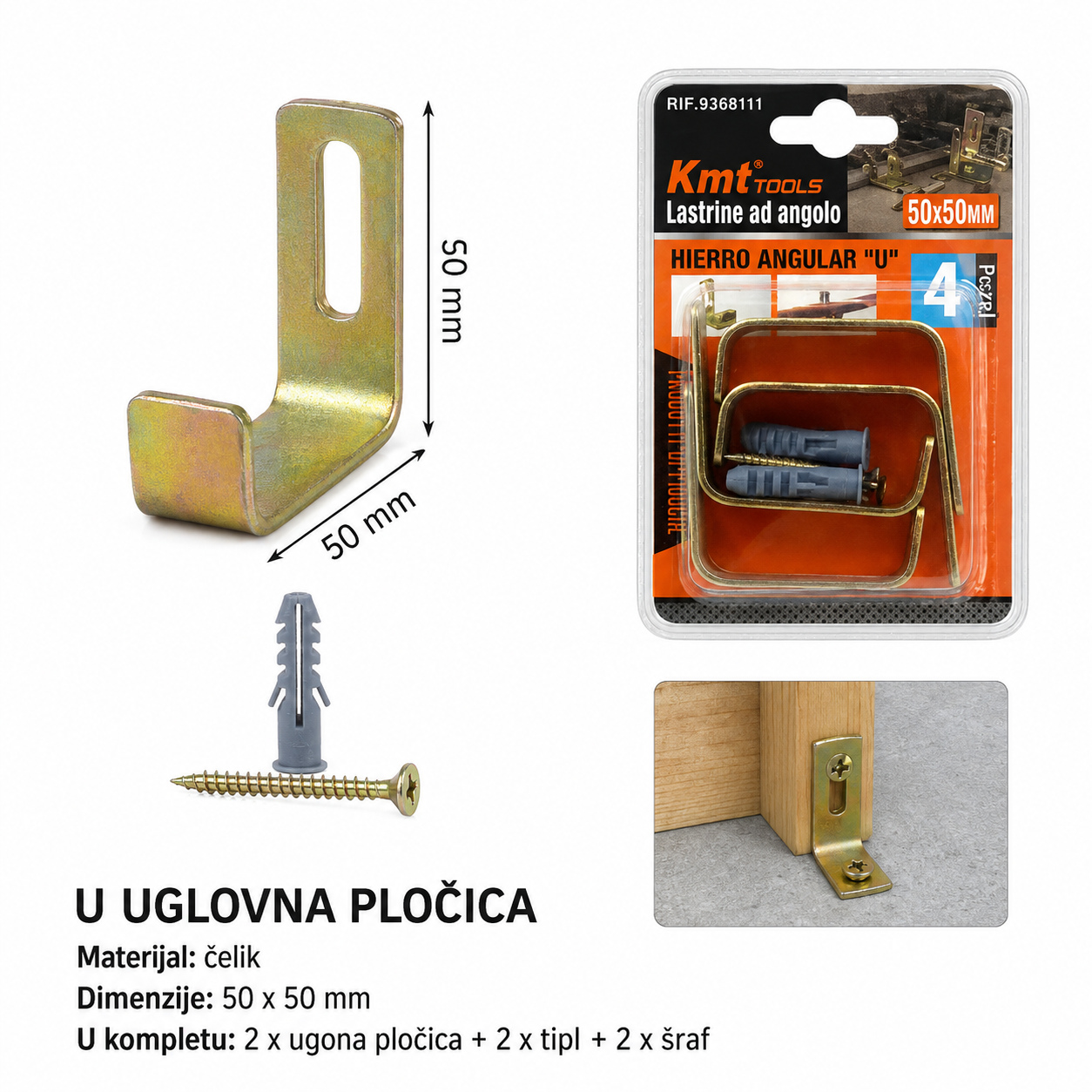 KMT U tip l dvoredni tip ugaoni 9368111