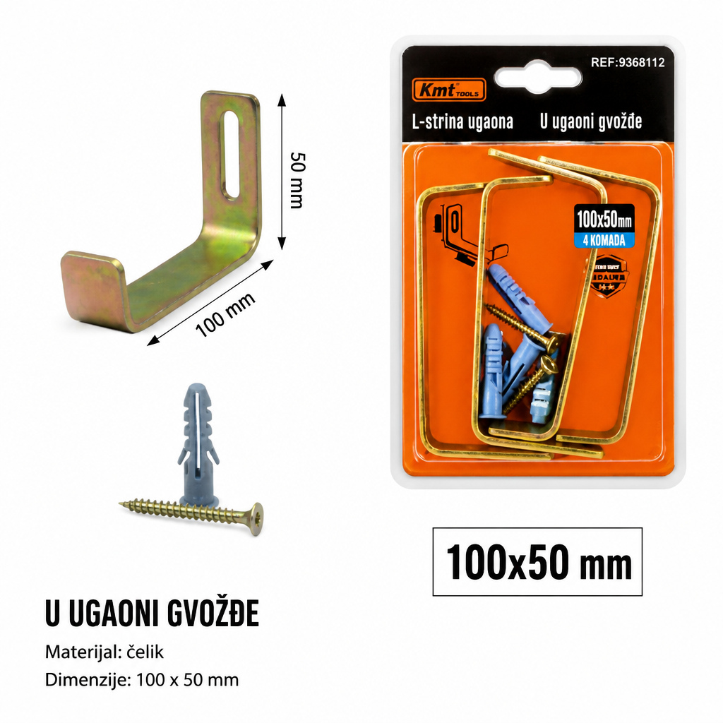 KMT U tip l dvoredni tip ugaoni 9368112