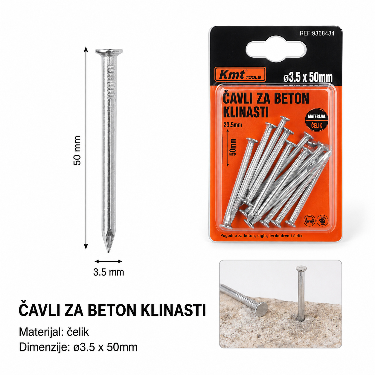 KMT Čelične spajalice 9368434