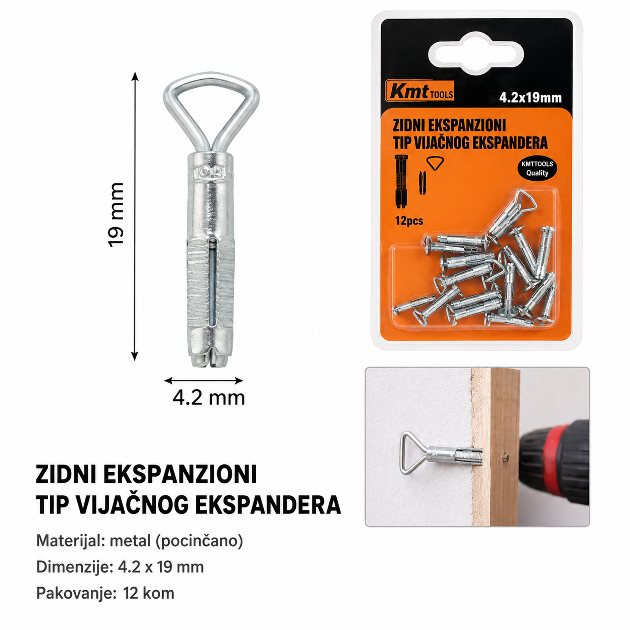 KMT Samobušeći šraf sa upuštenom glavom 9368460