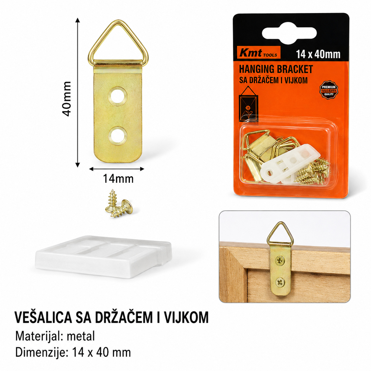 KMT Trougaoni ram za slike kuka šraf 9368625