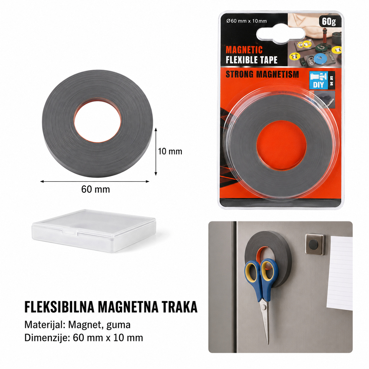 KMT Okrugli prsten za ronjenje jaki magnet 1 1 tekstilenska mreža 9368751