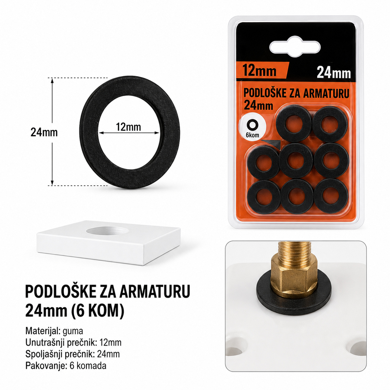 KMT Providni ravna gumena podloška 9368856