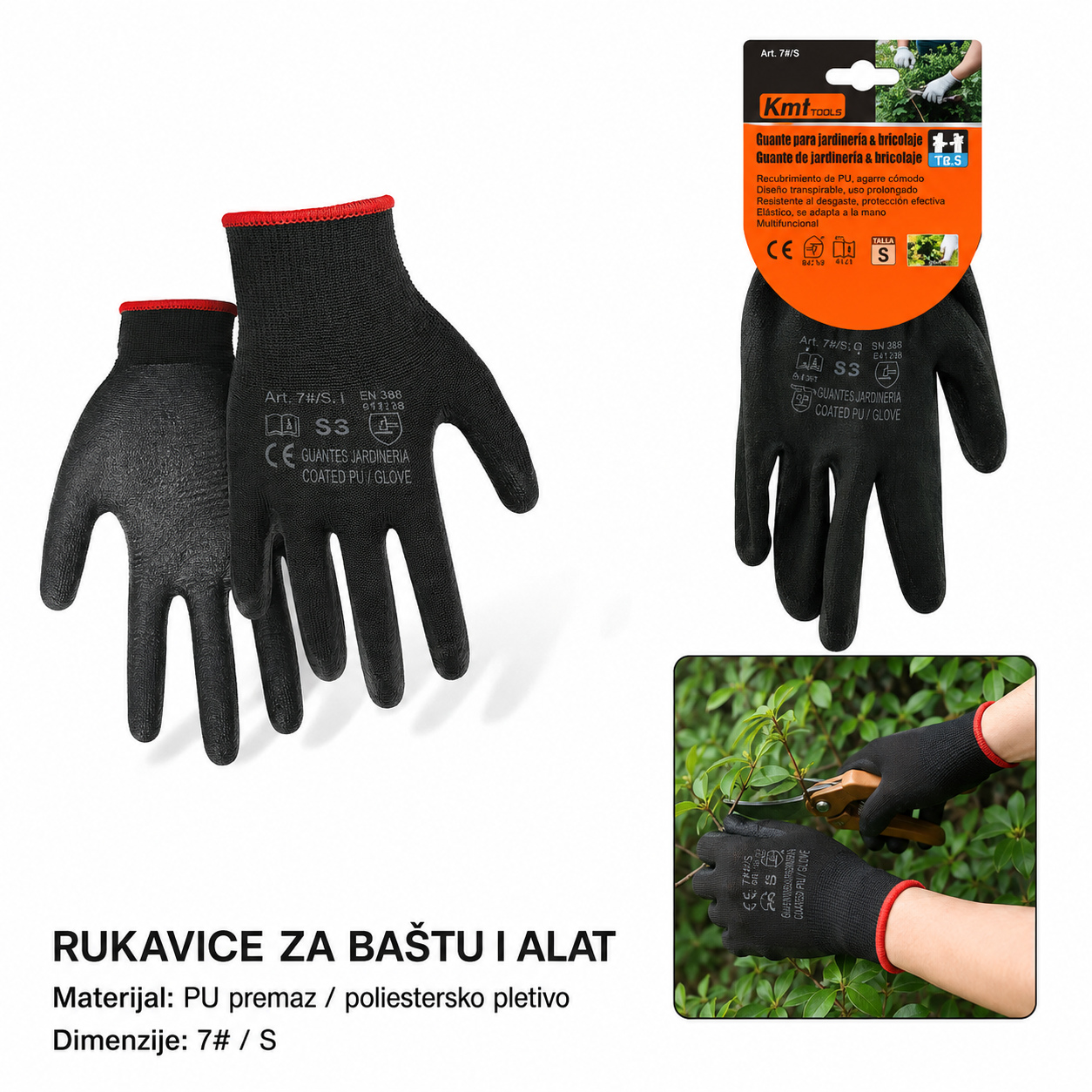 KMT Crna pu rukavice 9368928