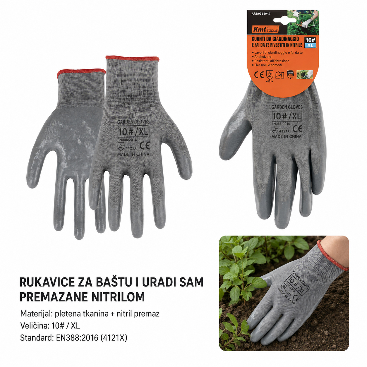 KMT Glatke nitrilne rukavice 9368947