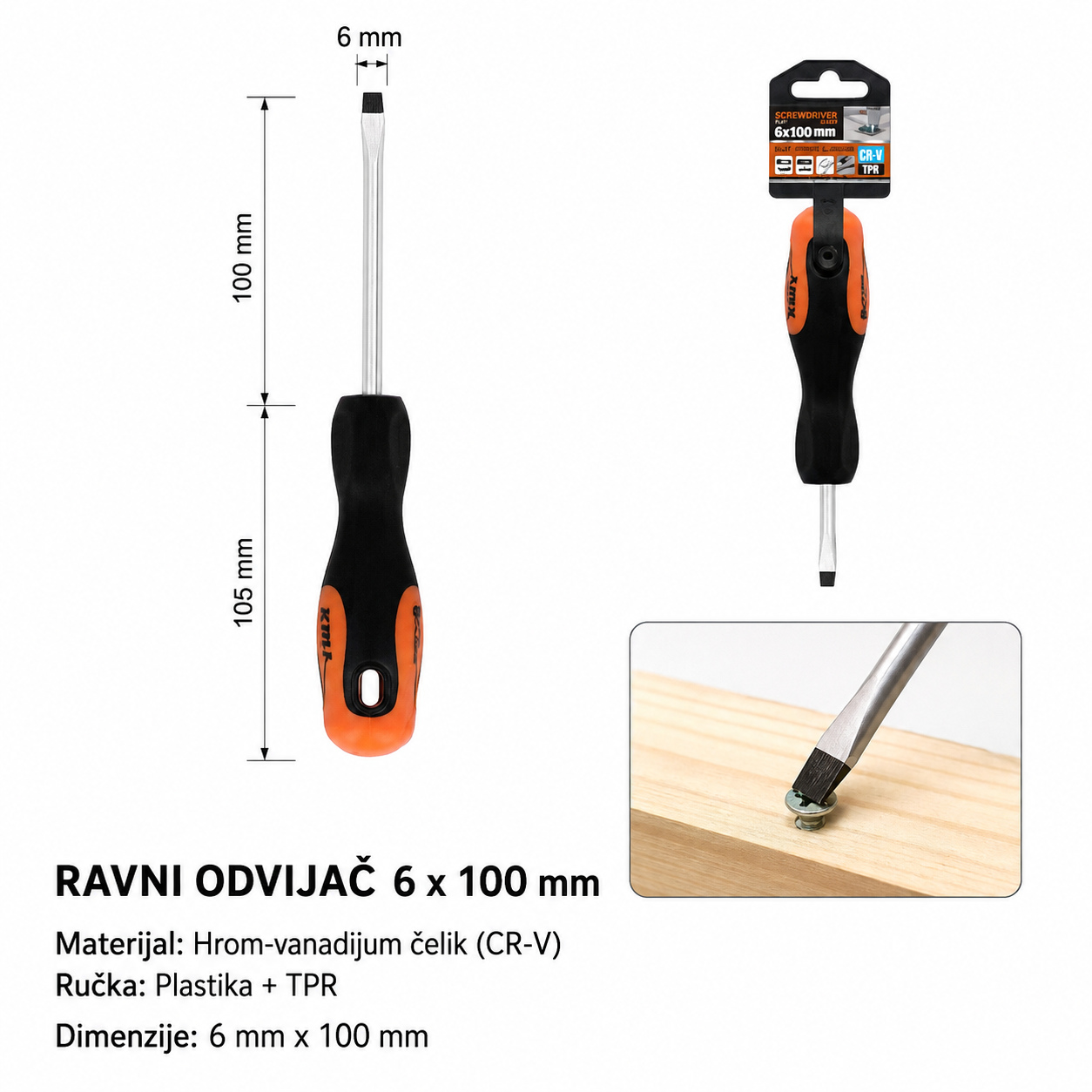 KMT Sa kopčama na tri drška odvijač 9369095
