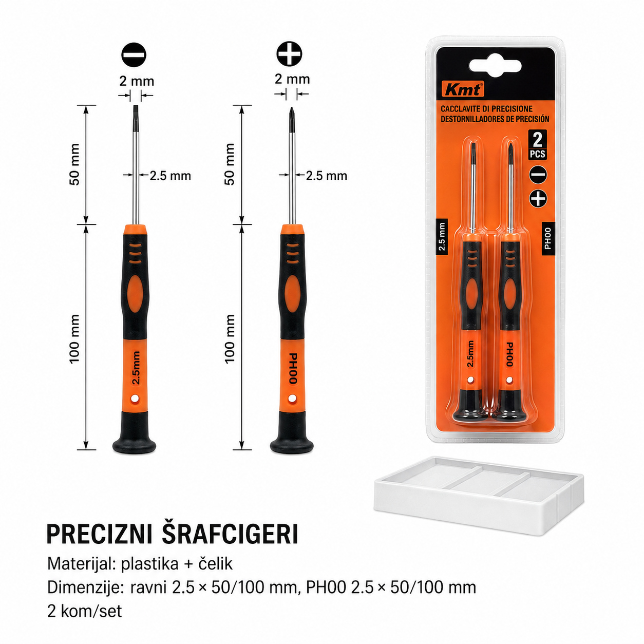 KMT Sa kopčama na tri drška odvijač set 9369106